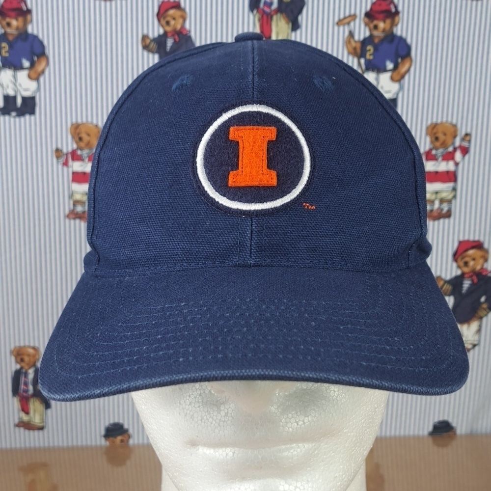 Nike Team Illinois University stitched logo blue & orange velcro tab canvas hat
